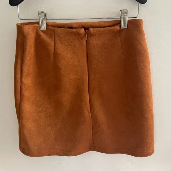 Papaya Mini Skirt With Front Split Size S - Picture 2 of 5